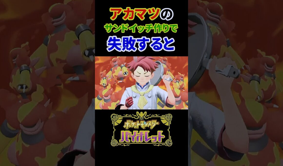 アカマツのサンドイッチ作りで失敗すると#ポケモンsv #ポケモン #ゼロの秘宝  #藍の円盤