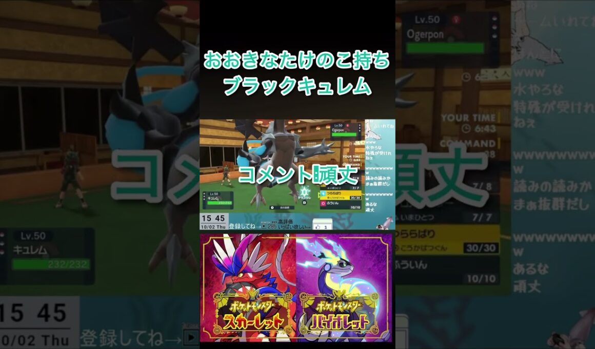 【ポケモンSV】おおきなたけのこ持ちブラックキュレム【ランクマ】