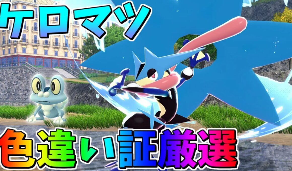 メガゲッコウガに備えてケロマツ色違い証厳選【ポケモンSV】