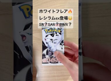 【ポケカ】ついに念願のレシラムex【BWR】ゲットなるか！？ #ポケカ    #ポケカ開封   #ポケモンカード   #ホワイトフレア   #shorts