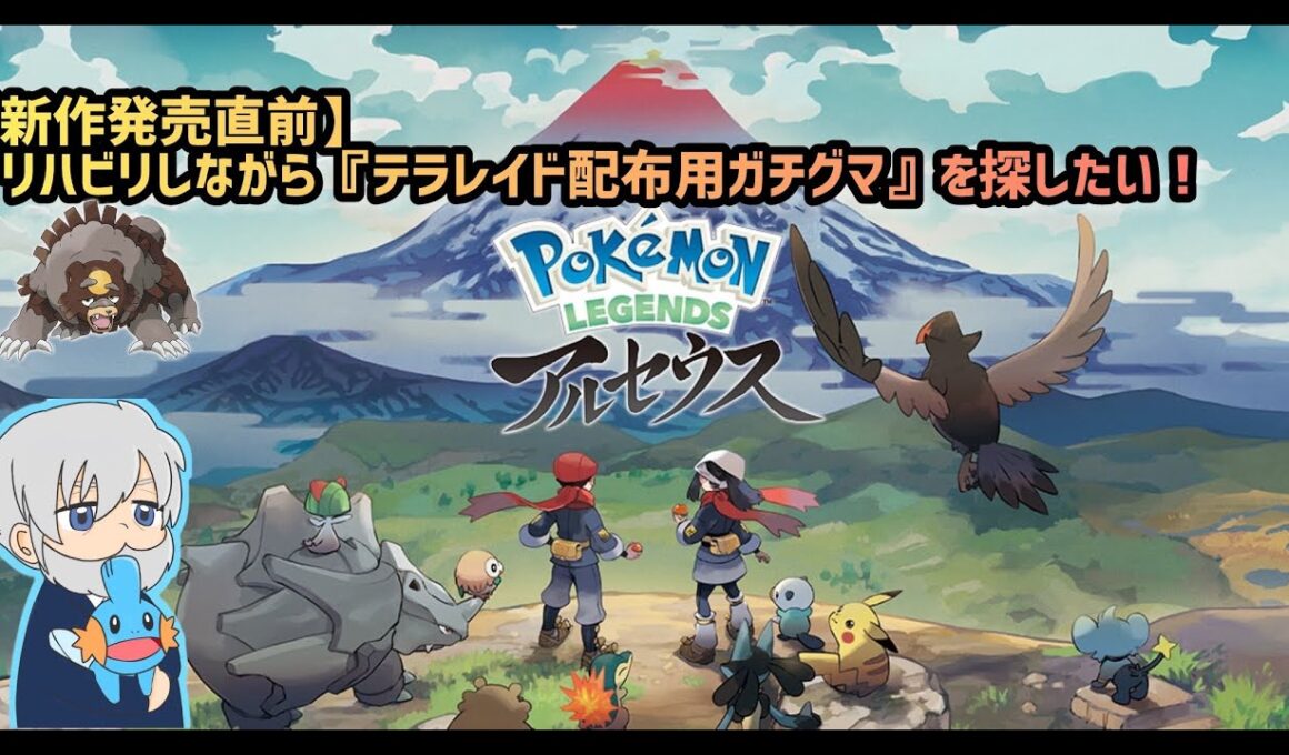 【LEGENDSアルセウス】新作発売直前、リハビリしつつテラレイド配布用ガチグマを探しに三千里！
