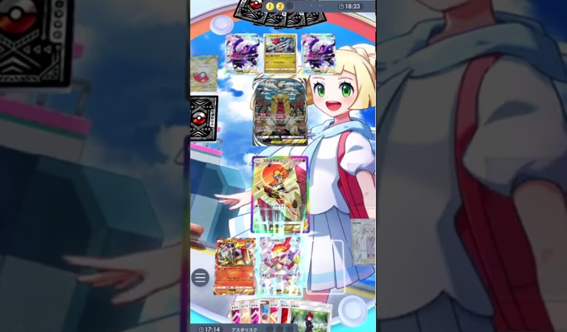 【ポケポケ】ゴウカザルの2連続フレアドライブのコンボが決まった1試合が気持ち良すぎた！　#ポケポケ　#shorts