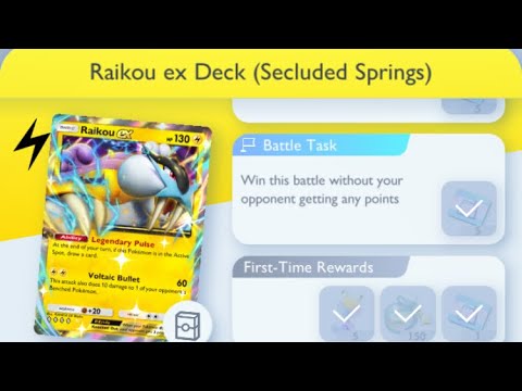 Pokémon TCG Pocket - Raikou ex Deck (Secluded Springs) | Flawless Victory Mission