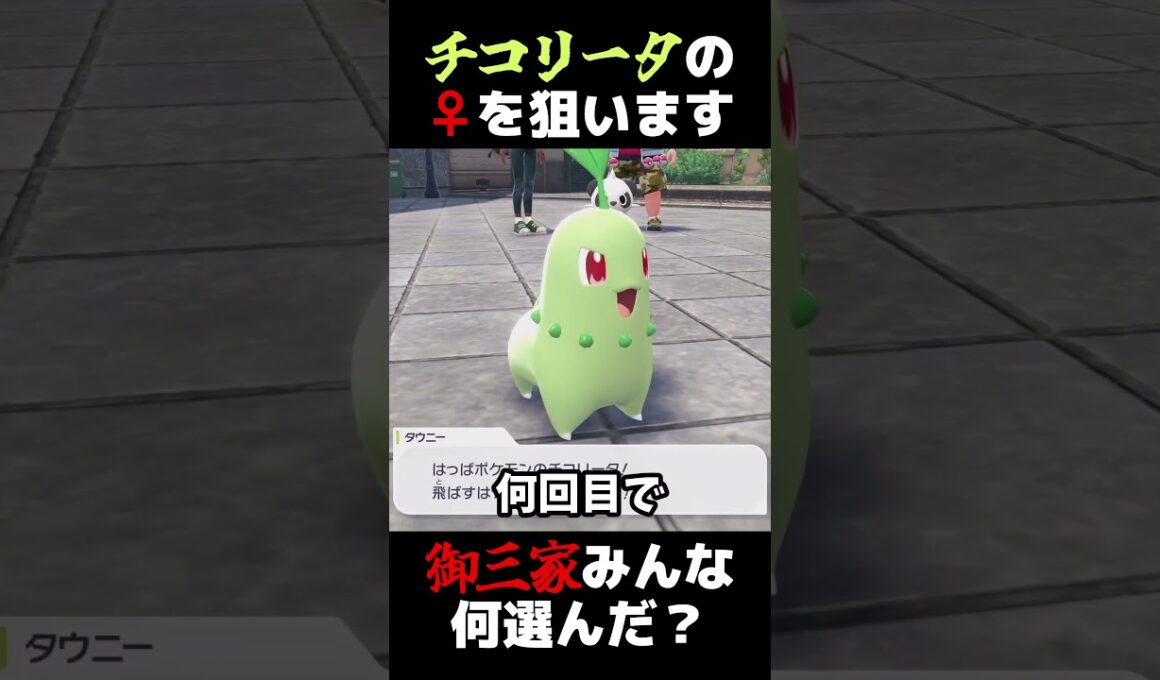 「ZA御三家」チコリータの♀がでるまで厳選します【ポケモンZA】
