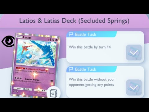 Pokémon TCG Pocket - Latios & Latias Deck (Secluded Springs) | Early Win Mission