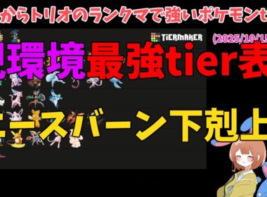 エースバーンの評価が爆上がり⁉⁉現環境の最強ポケモンtier表を徹底解説！の巻【ポケモンユナイト】【詳細解説1054】