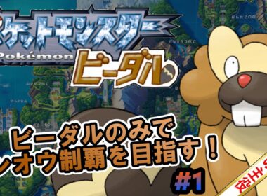 【ポケモンブリリアントダイヤモンド】 ビーダル単騎縛り実況#1 ～期待と絶望の旅立ち～　時亞