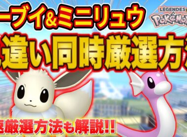 レジェンズZA色違いのイーブイとミニリュウを同時に厳選する方法を解説！色違いイーブイのシャトルラン厳選場所も【Pokémon LEGENDS Z-A】【色違い厳選】【オヤブン厳選】