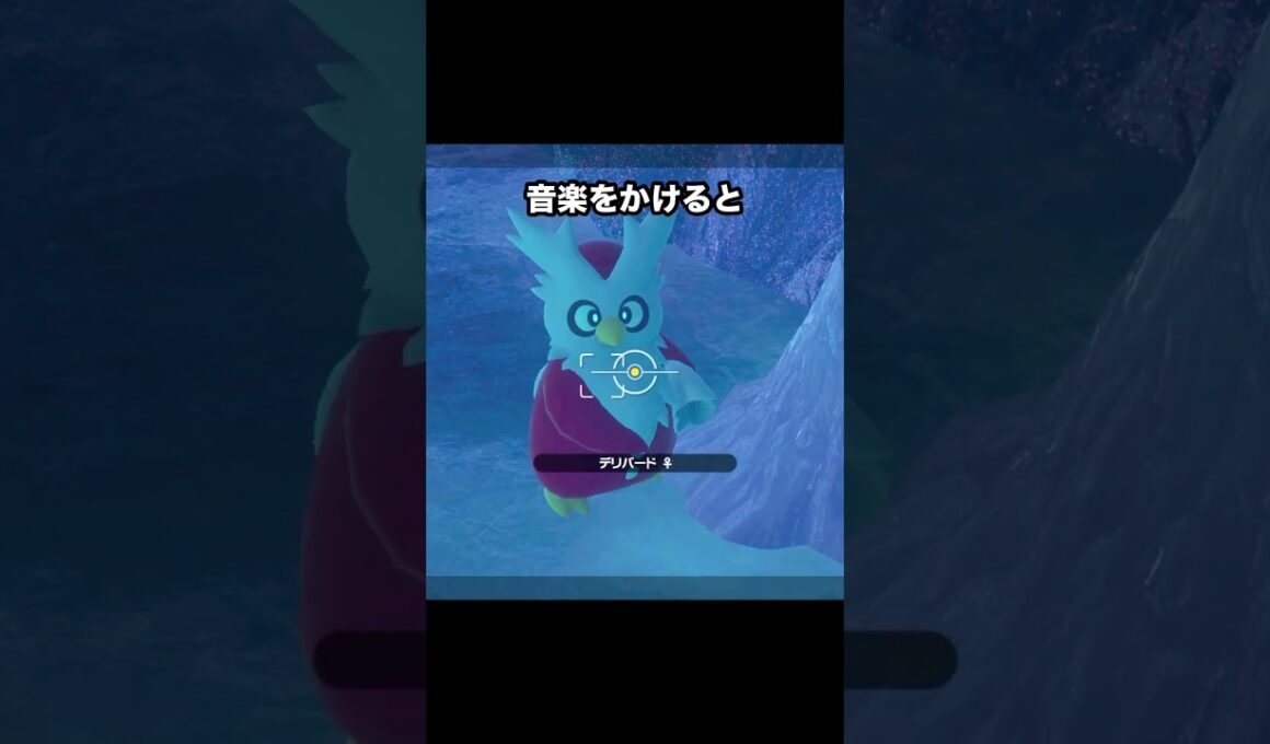 プレイヤーにリンゴをプレゼントしてくるデリバード #ポケモン #newポケモンスナップ