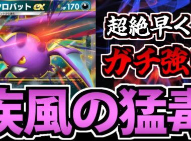 【ポケポケ】速くて超火力の悪タイプエース「クロバットex」の性能が凶悪すぎる