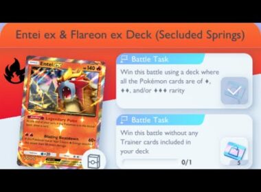 Pokémon TCG Pocket - Entei ex & Flareon ex Deck (Secluded Springs) | Rarity Mission