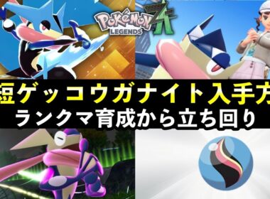 【ポケモンZA】ゲッコウガナイト入手方法を簡単解説！ランクマ初心者でもわかる育成から立ち回り
