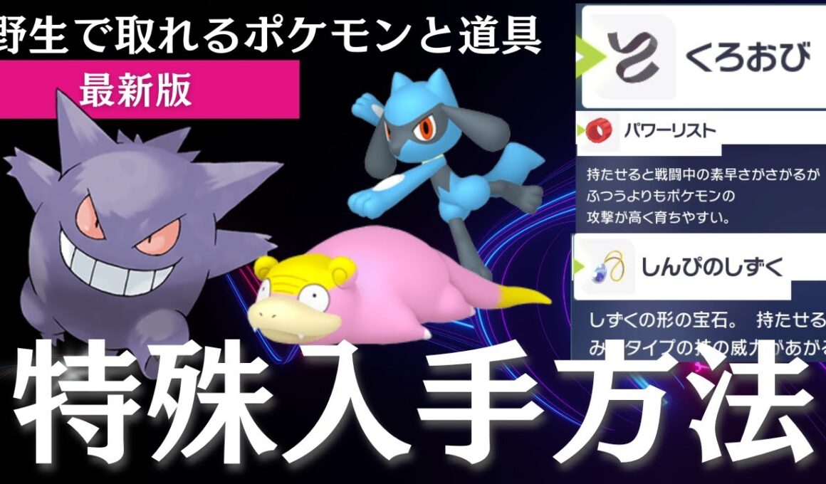 【#ポケモンZA】野生のゲンガー、リオル、ガラルヤドン取り方、くろおび、パワーリスト、しんぴのしずく入手方法【御三家色違い実況】レベル上げランクマ