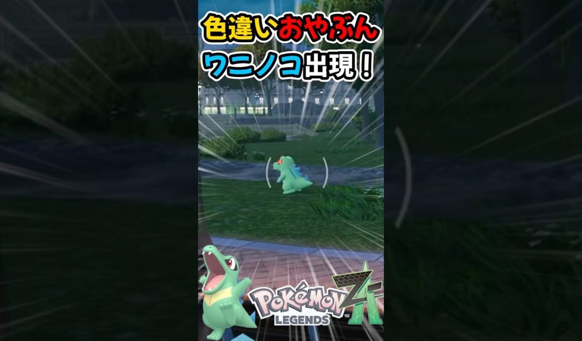 【ポケモンza】厳選してたら色違いおやぶんワニノコ登場で狂喜乱舞！ #ポケモン #色違い #ワニノコ