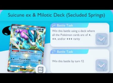 Pokémon TCG Pocket - Suicune ex & Milotic Deck (Secluded Springs) | Rarity Mission