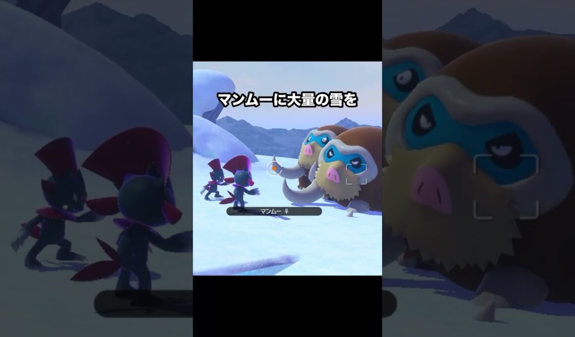 マニューラvsマンムーが一方的すぎて切ない #ポケモン #newポケモンスナップ