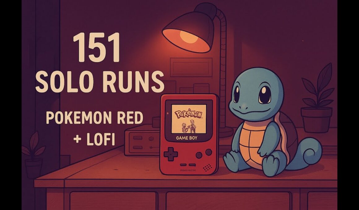Pokémon Red Solo Runs of All 151 Pokémon | Study/Relax with Lofi Beats | Squirtle Edition