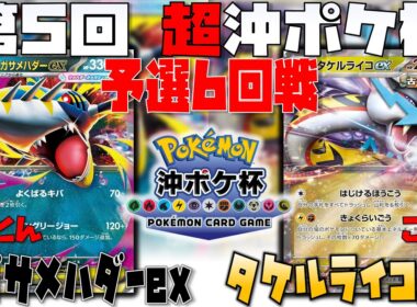 必修！！ティア候補のメガサメハダー！！　第5回超沖ポケ杯　6回戦　メガサメハダーex　vs　タケルライコex