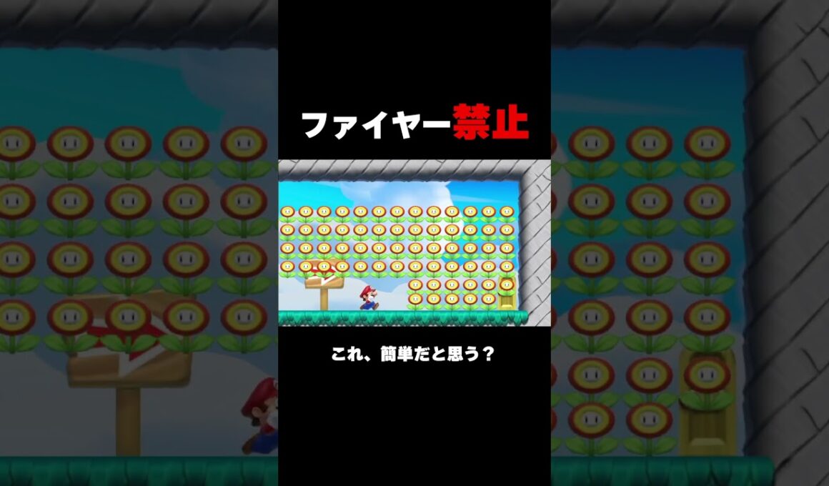 埋め尽くされてるのにファイヤー禁止？【マリオメーカー２】
