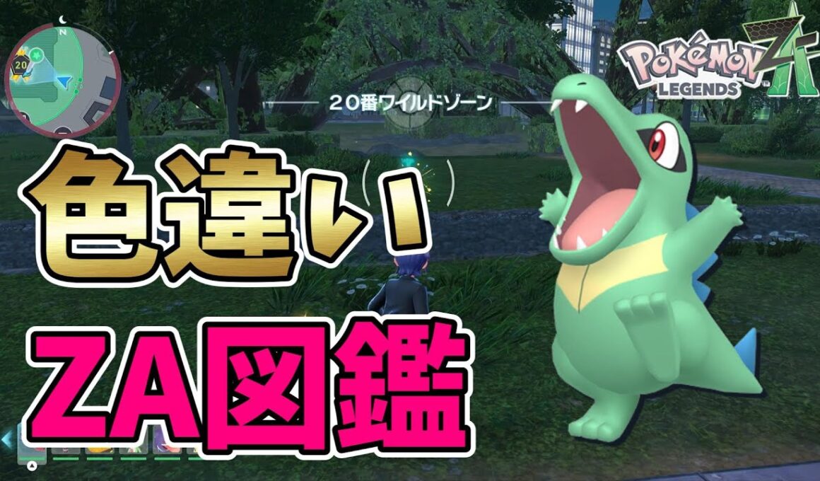 【ポケモンレジェンズZA】色違い図鑑作成開始！ワニノコ・アリゲイツ・オーダイル【Pokémon LEGENDS Z-A】