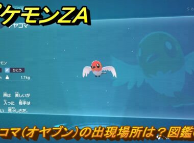 ポケモンＺＡ　ヤヤコマ（オヤブン）の出現場所は？図鑑０１０　＃４３５　【Pokémon LEGENDS Z-A】