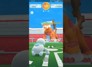 【ポケGO 2021】237：2人レイド「ランドロス[霊獣](マッドショット・じならし)」[03:43]
