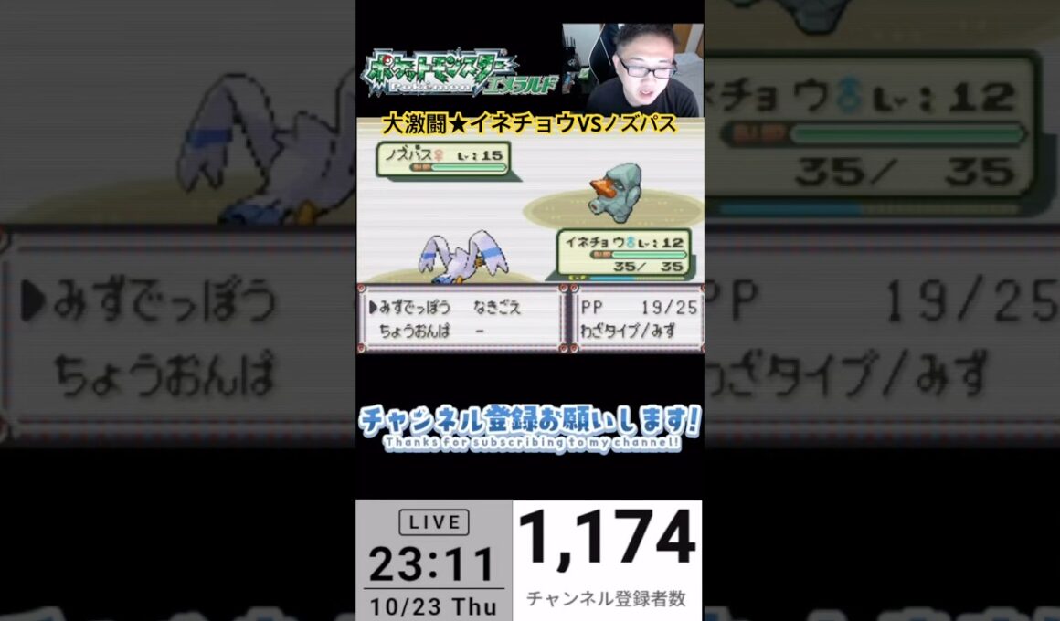 大激闘★イネチョウVSノズパスに興奮する西鍋