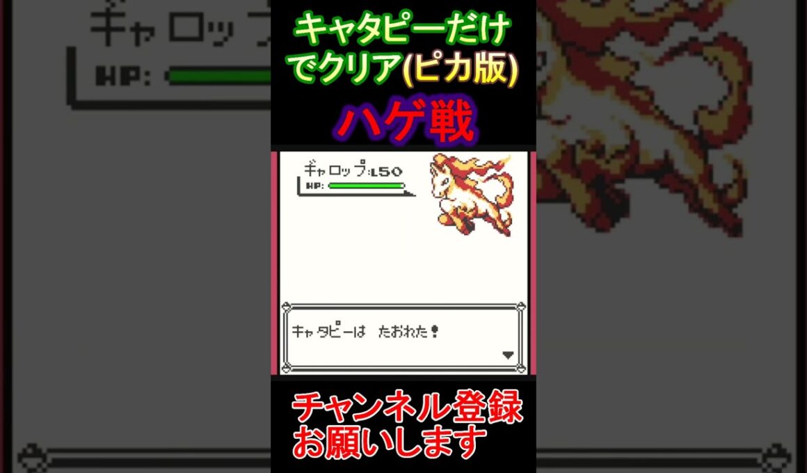 ハゲ戦　キャタピーだけでクリアする【ポケモンピカ版】  #レトロゲーム　 #ポケモン  #ゲーム実況
