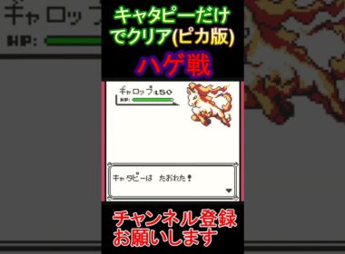 ハゲ戦　キャタピーだけでクリアする【ポケモンピカ版】  #レトロゲーム　 #ポケモン  #ゲーム実況