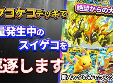 【縛り企画】絶望からの大復活。新カプコケコデッキでスイゲコをボコして楽にランク上げしてやります！ - 新パックのみでランクマ#10