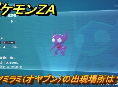 ポケモンＺＡ　ヤミラミ（オヤブン）の出現場所は？図鑑１３２　＃５０３　【Pokémon LEGENDS Z-A】
