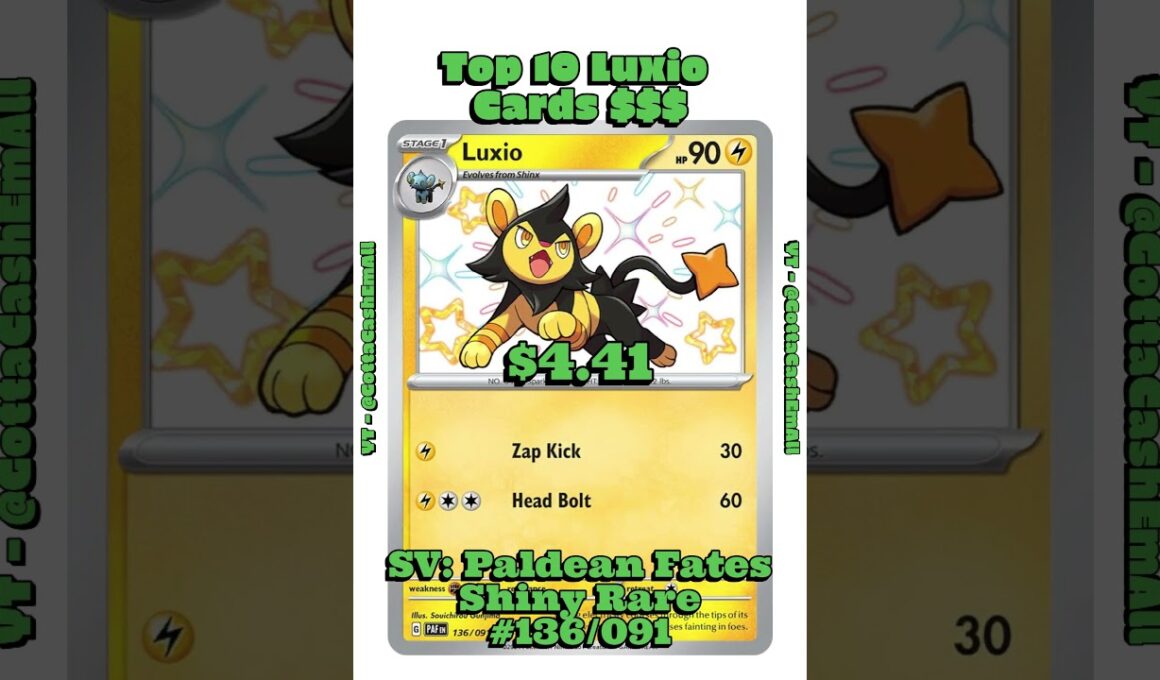 ⚡ Top 10 Most Expensive Luxio Pokemon Cards! #pokemon #pokemoncards #pokémon #tcg #top10 #pokemontcg