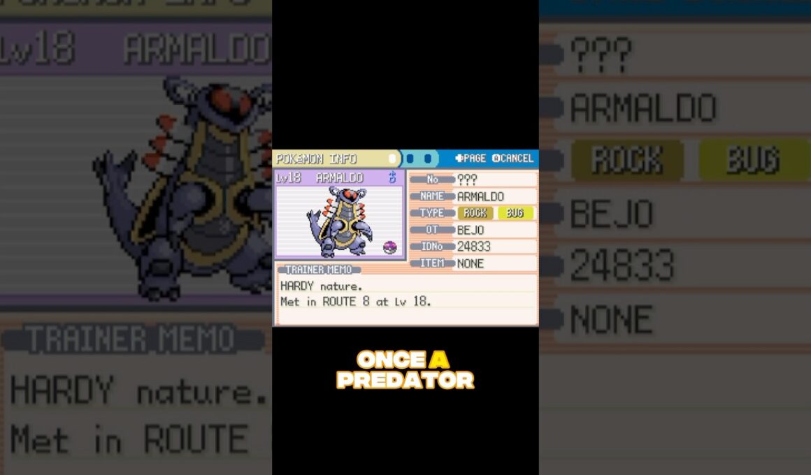 🦖 アーマルド: ポケモン ファイアレッドの化石戦士!