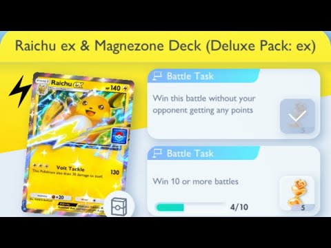 Pokémon TCG Pocket - Raichu ex & Magnezone Deck (Deluxe Pack: ex) [Expert] | Flawless Mission