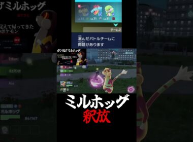 なぜか『ミルホッグ』がランクマで出禁を喰らってた件 #ポケモンZA #shorts #最強