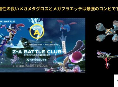 【ポケモンレジェンズZA】メガメタグロスとメガフラエッテのコンビは相性補完できて最強コンビです！！！