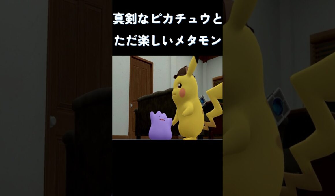 真剣なピカチュウとただ楽しいメタモン #ポケモン