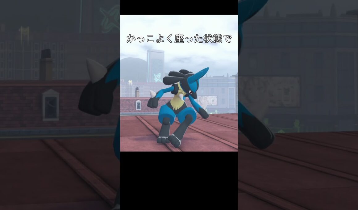 ルカリオ　座って眠る　#ポケモン #ポケモンza #リオル #ルカリオ