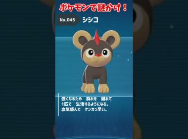 お題「シシコ」で謎かけ #ポケモンza  #shorts #謎かけ