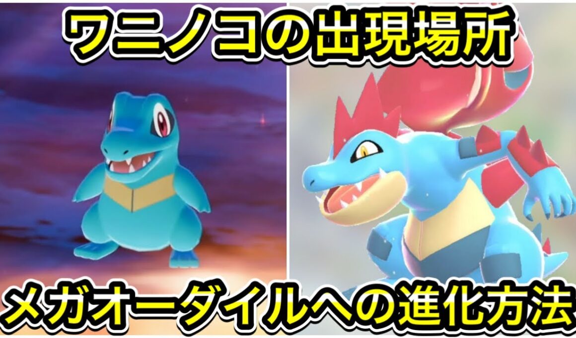 【レジェンズZA】ワニノコの出現場所！メガオーダイルへの進化方法！