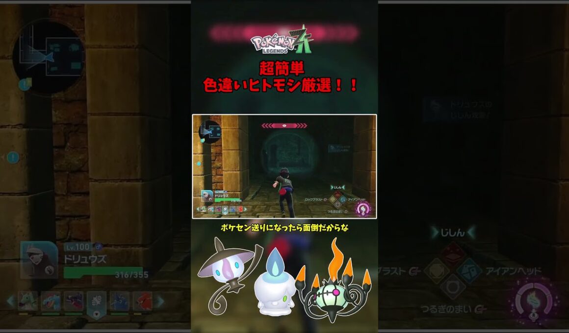 【超簡単】走るだけで色違いヒトモシ厳選！【Pokémon LEGENDS Z-A】【Switch2】【ポケモンレジェンズza】