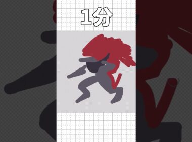 ゾロアークを10秒/1分/10分/1時間で描いてみた!!!part19 #ポケモン#shorts #short #イラスト #ゾロアーク
