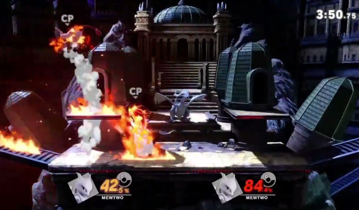 【戦闘!ゼクロム・レシラム (ポケットモンスター ブラック・ホワイト)】ミュウツー VS ミュウツー【スマブラSP BGM (forアレンジ)】