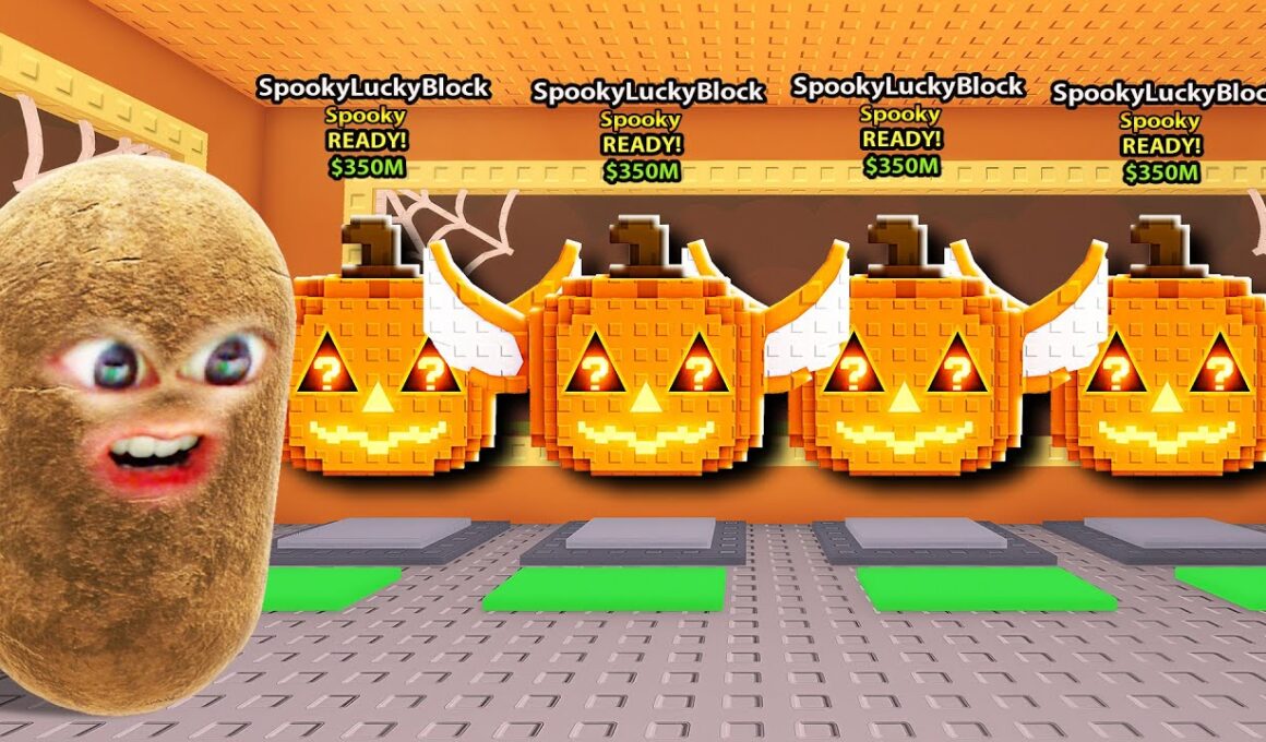 スプーキーラッキーブロックを100個開けるブレインロットを盗むロブロックス (Roblox)