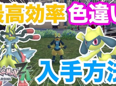 【ポケモンZA】ベンチなし！最速で色違いリオル・ルカリオの入手方法を解説！メガルカリオに進化させてランクマッチでバトルしよう！