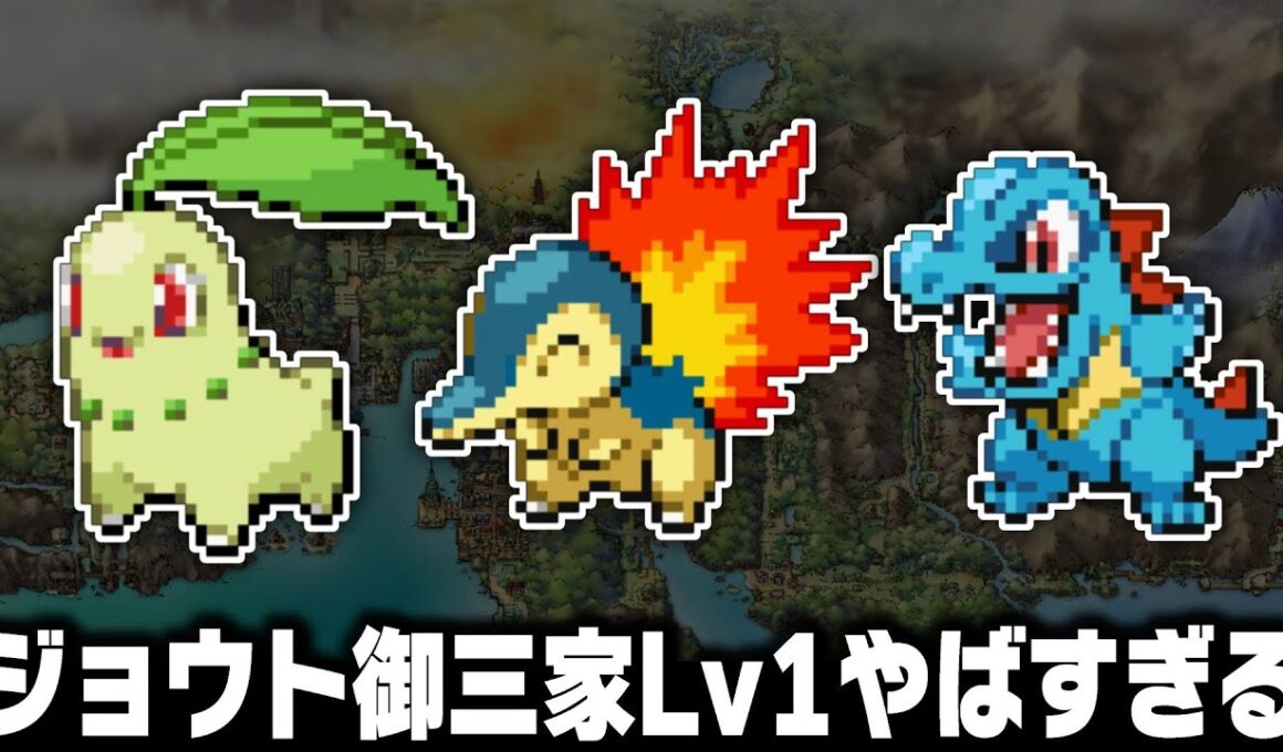 ヒノアラシ.チコリータ.ワニノコLv1が最初のポケモンだったら別地方を1匹で殿堂入りできるの？【ハートゴールドソウルシルバーHGSS/ブラックホワイトBW】【総集編】