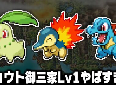 ヒノアラシ.チコリータ.ワニノコLv1が最初のポケモンだったら別地方を1匹で殿堂入りできるの？【ハートゴールドソウルシルバーHGSS/ブラックホワイトBW】【総集編】