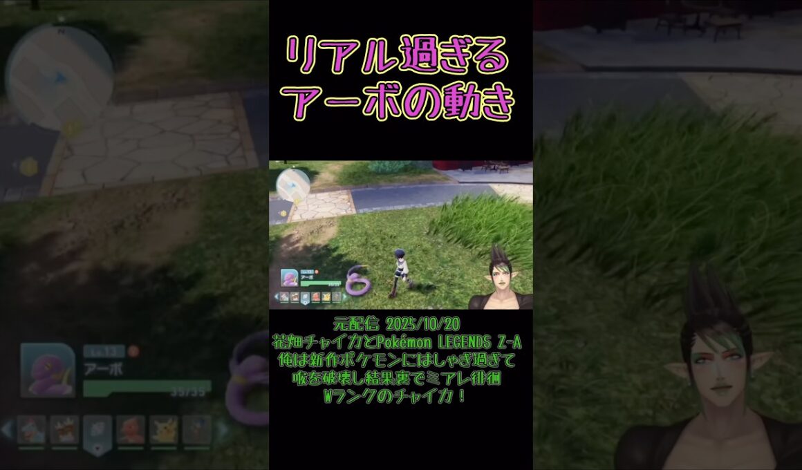 リアル過ぎるアーボの動き《にじさんじ/花畑チャイカ》#shorts #花畑チャイカ #にじさんじ #チャイカデラックス #切り抜き #アーボ #PokémonLEGENDSZA