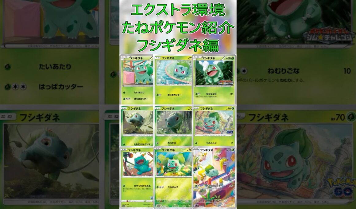 【ポケカ/エクストラ】エクストラおすすめたねポケモン紹介 フシギダネ編  #shorts #ポケモンカード #フシギダネ #pokemontcg #エクストラバトルの日