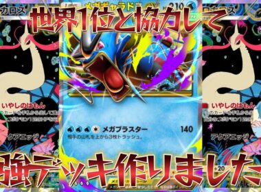 【ポケポケ】世界1位と協力して作った圧倒的パワーで相手をねじ伏せる最強のメガギャラドスデッキ紹介！【PokémonTradingCardGamePocket】#ポケポケ